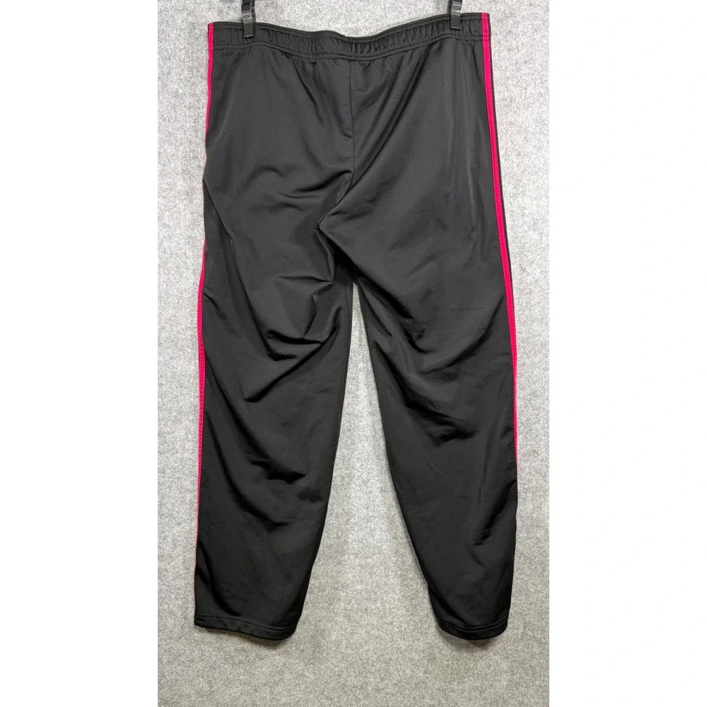 Adidas Track Pants Mens XL Black Pink 3-Stripe Athletic M67620 Joggers